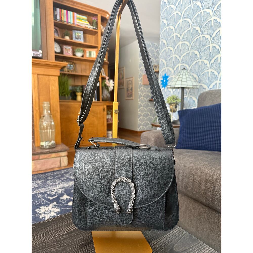 Designer GG Faux Leather Snake Fashion Convertible Crossbody